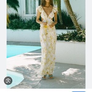 Sabo - Floral Yellow Maxi Dress